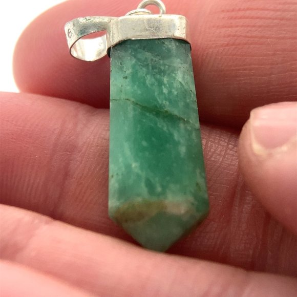 Amazonite 19.50ct Solid 925 Sterling Silver Pendant - Picture 1 of 6